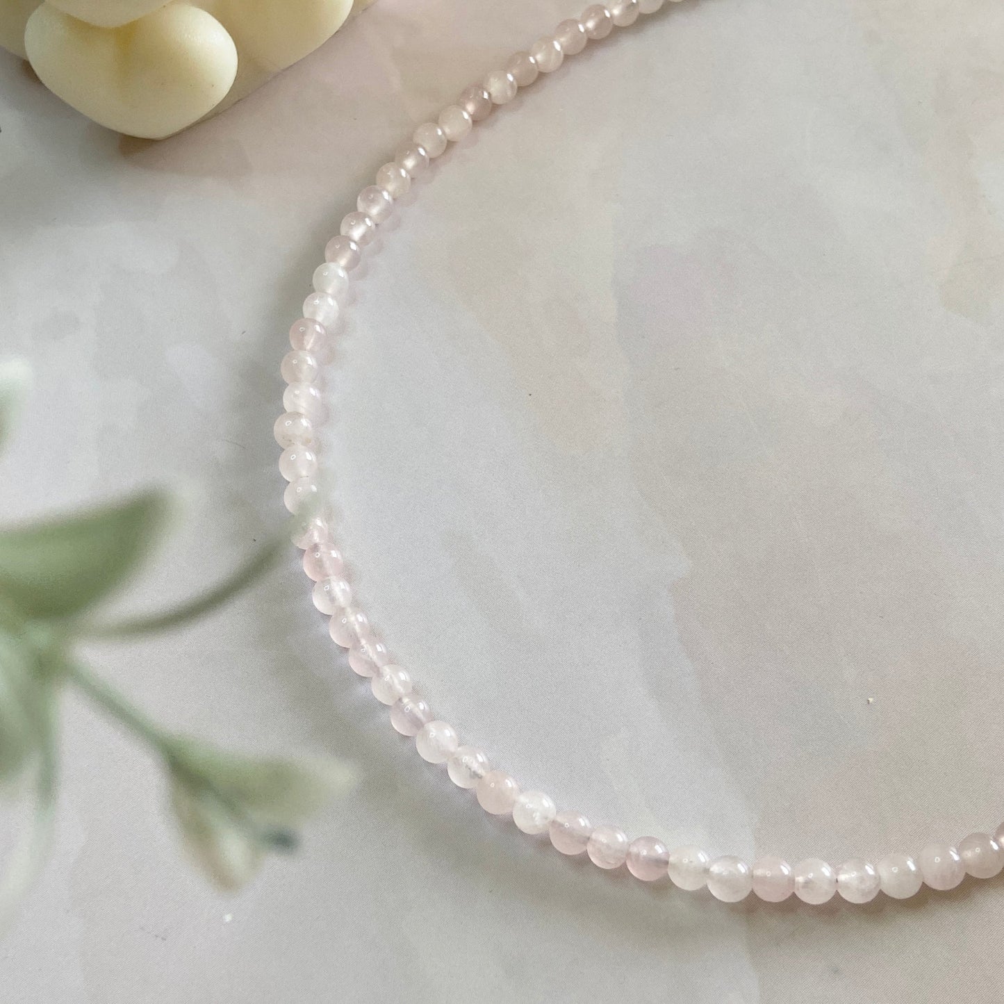 Rose Quartz Mini Beads Necklace | Love & Self Crystal Stones