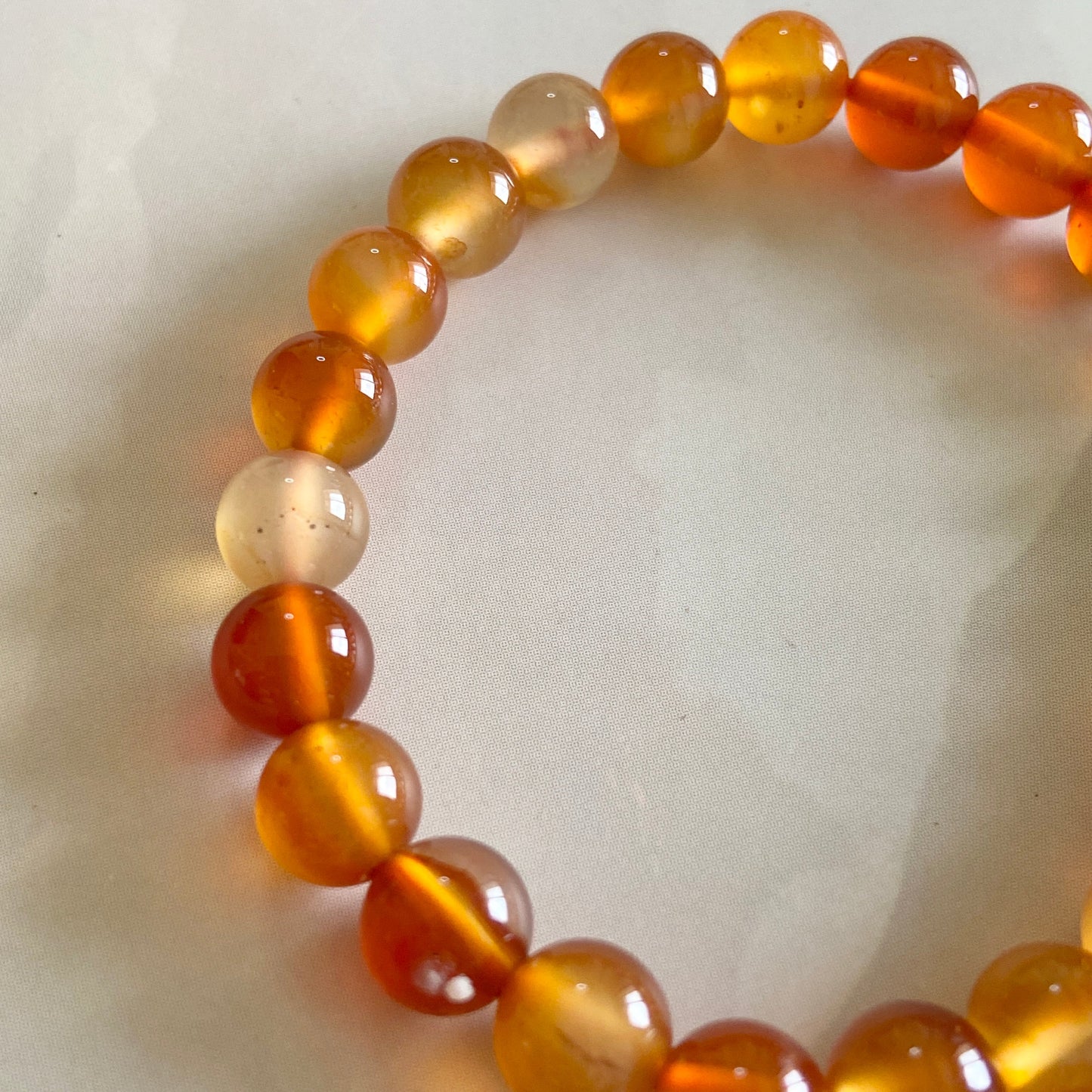 Orange Carnelian Bead Bracelet 8Mm | Opportunities & Courage Crystal Stones