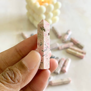 Rhodonite mini Pencil Point | Attract Love in general & Promotes inner Peace