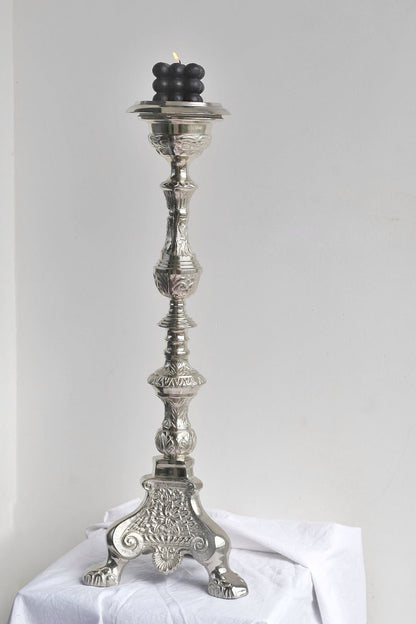Silver Vintage Candle Holder Home Decor