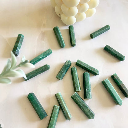 Green Jade Mini Pencil Point Crystal & Stones