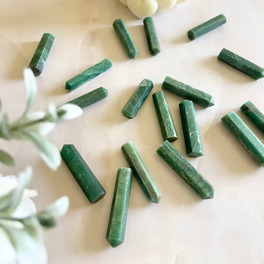 Green Jade Mini Pencil Point Crystal & Stones