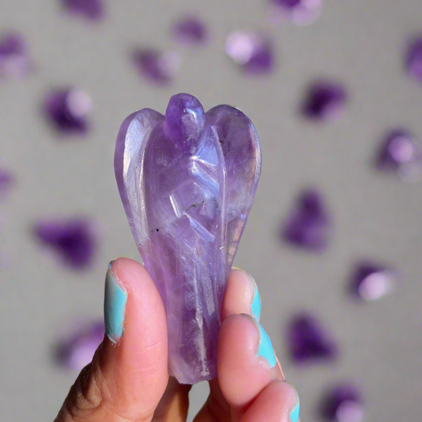 Amethyst Angel Carving - Pack of 2 | Stone for activating Third Eye