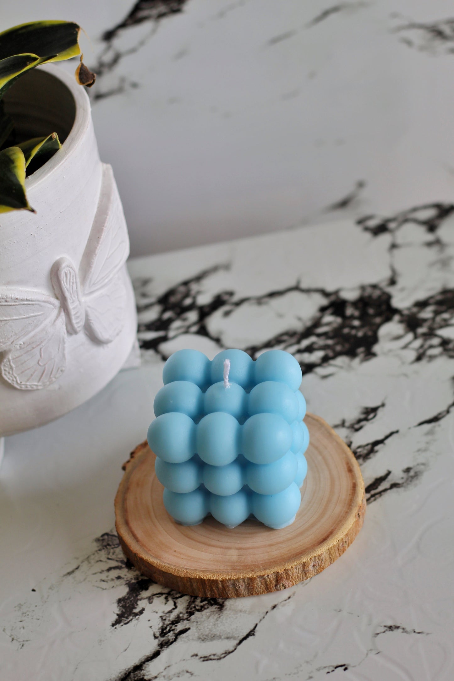 Blue Cloud Bubble Soy Candle | Pack Of 3