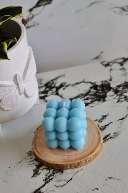 Blue Cloud Bubble Soy Candle | Pack Of 3