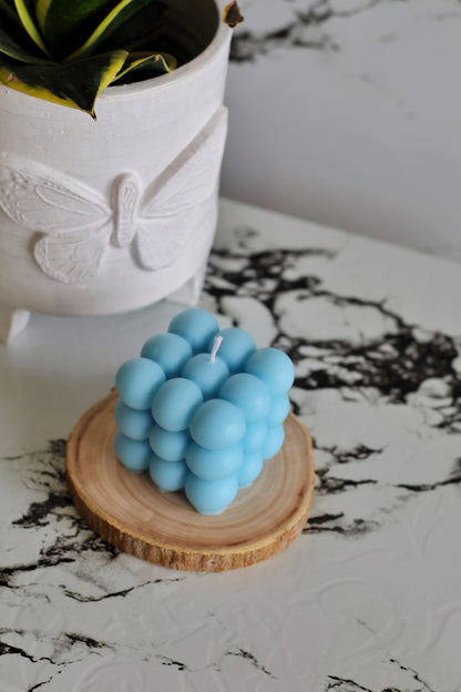 Blue Cloud Bubble Soy Candle | Pack Of 3