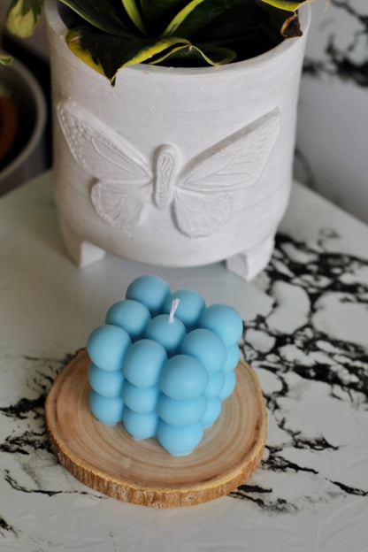 Blue Cloud Bubble Soy Candle | Pack Of 3