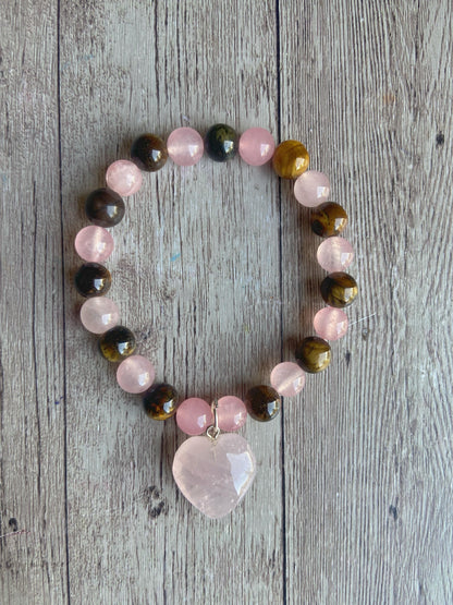 Bracelet For Love Self & Protection | Associated With Heart Chakra Crystal Stones