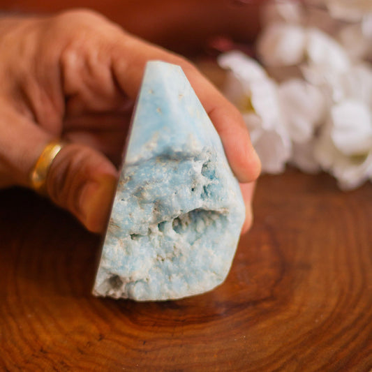 Blue Aragonite Free Form - 166 Gm Crystal & Stones