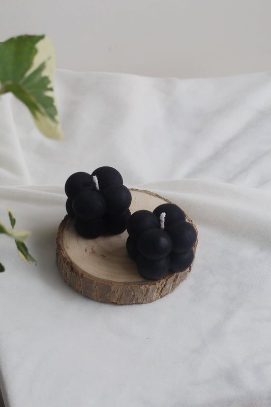 Black Mini Cloud Bubble Soy Candle | Pack of 4 candles