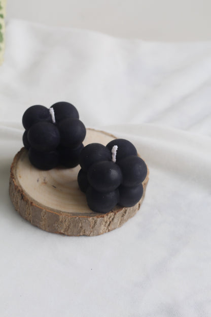 Black Mini Cloud Bubble Soy Candle | Pack of 4 candles