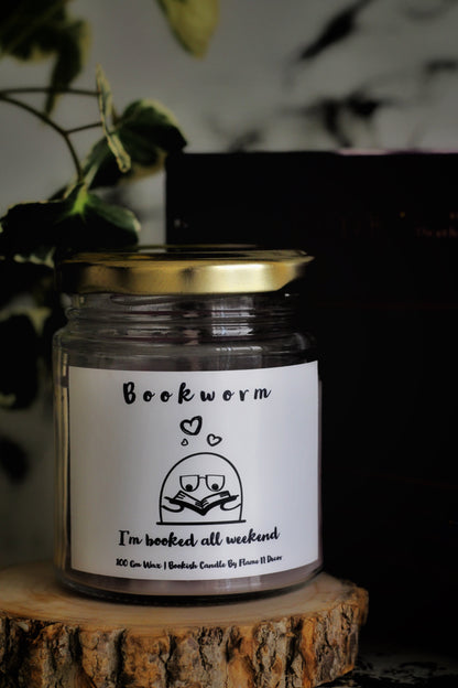 Bookworm Scented Soy Candle | Bourbon Vanilla