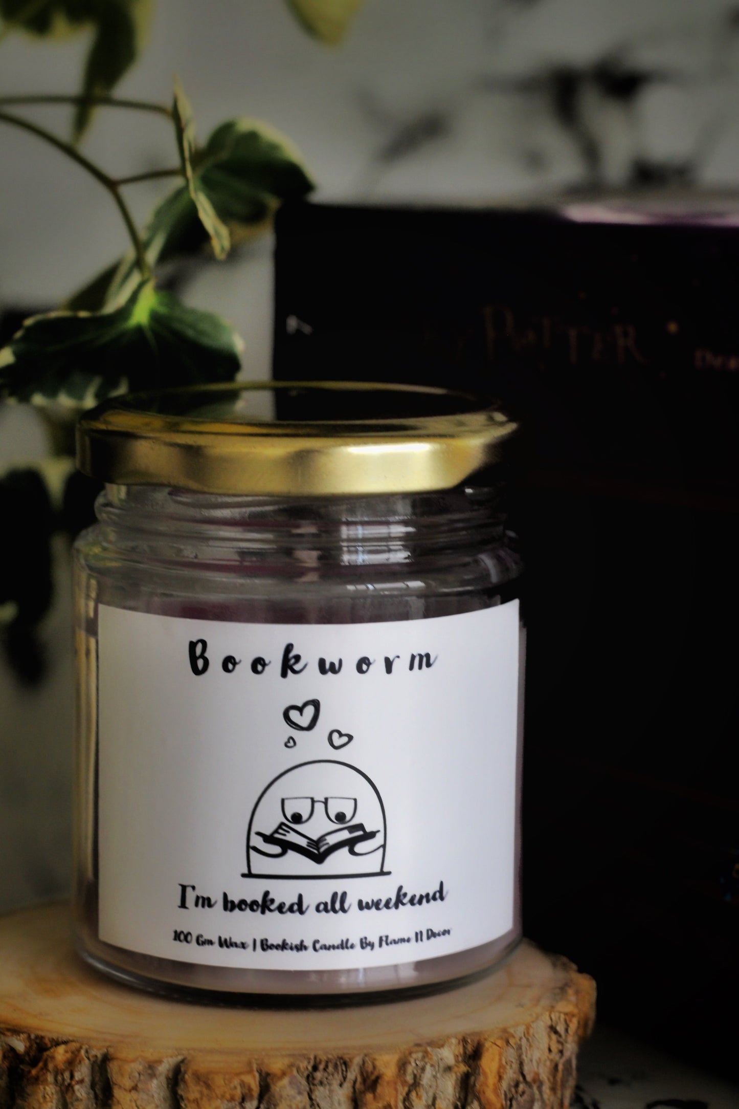 Bookworm Scented Soy Candle | Bourbon Vanilla