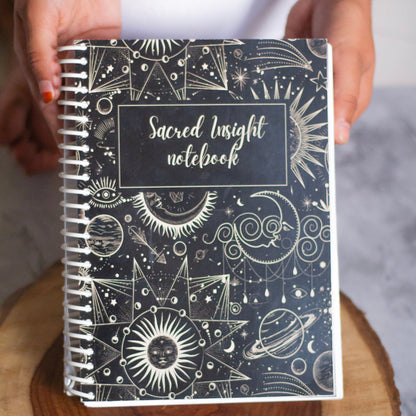 Sacred Insight Spiral Notebook With Witchy Essential Information Altarware | Altar