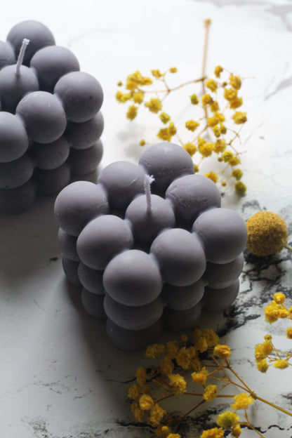 Grey Cloud Bubble Soy Candle | Pack Of 3