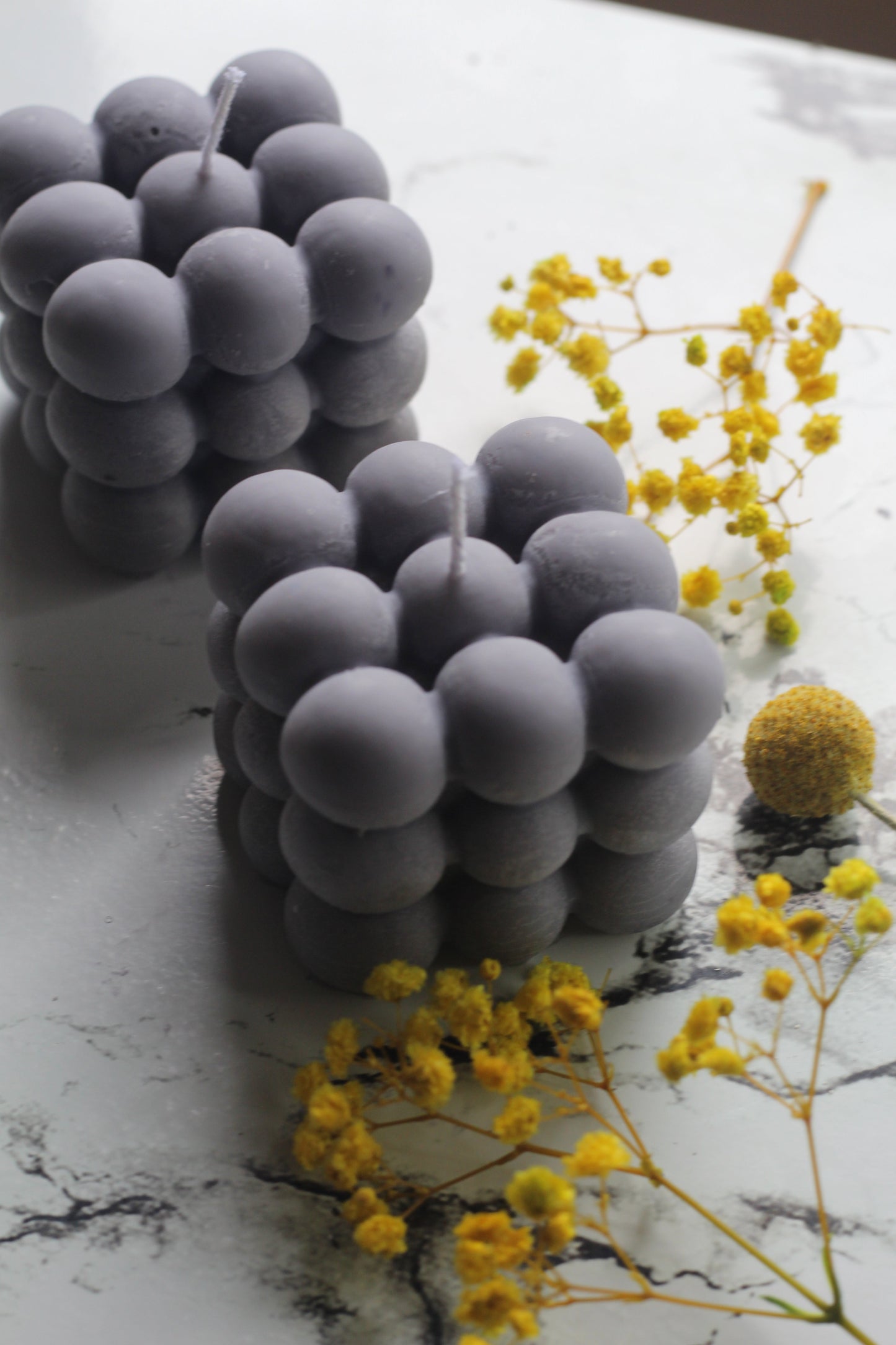 Grey Cloud Bubble Soy Candle | Pack Of 3