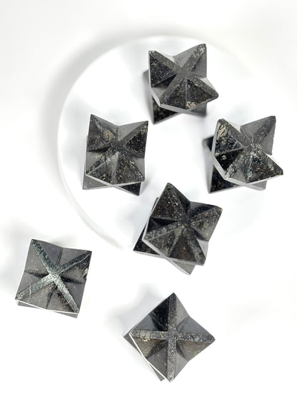 Nuummite Large-Size Merkaba Star