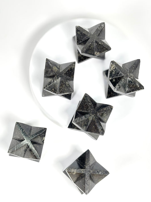 Nuummite Large-Size Merkaba Star