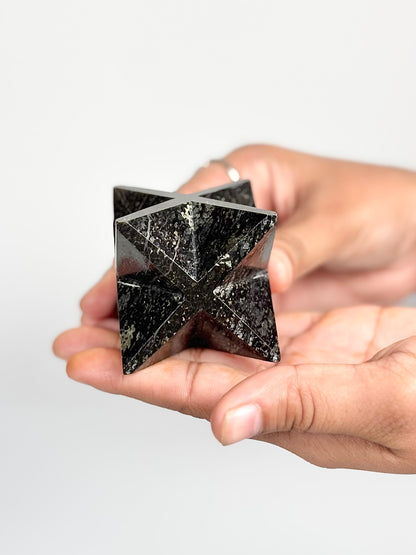 Nuummite Large-Size Merkaba Star