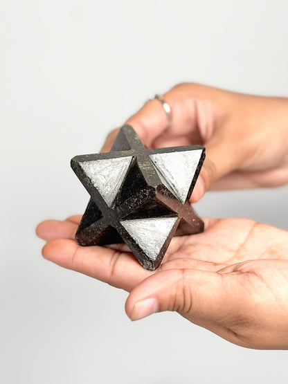 Nuummite Large-Size Merkaba Star