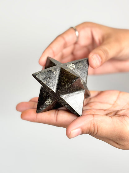Nuummite Large-Size Merkaba Star