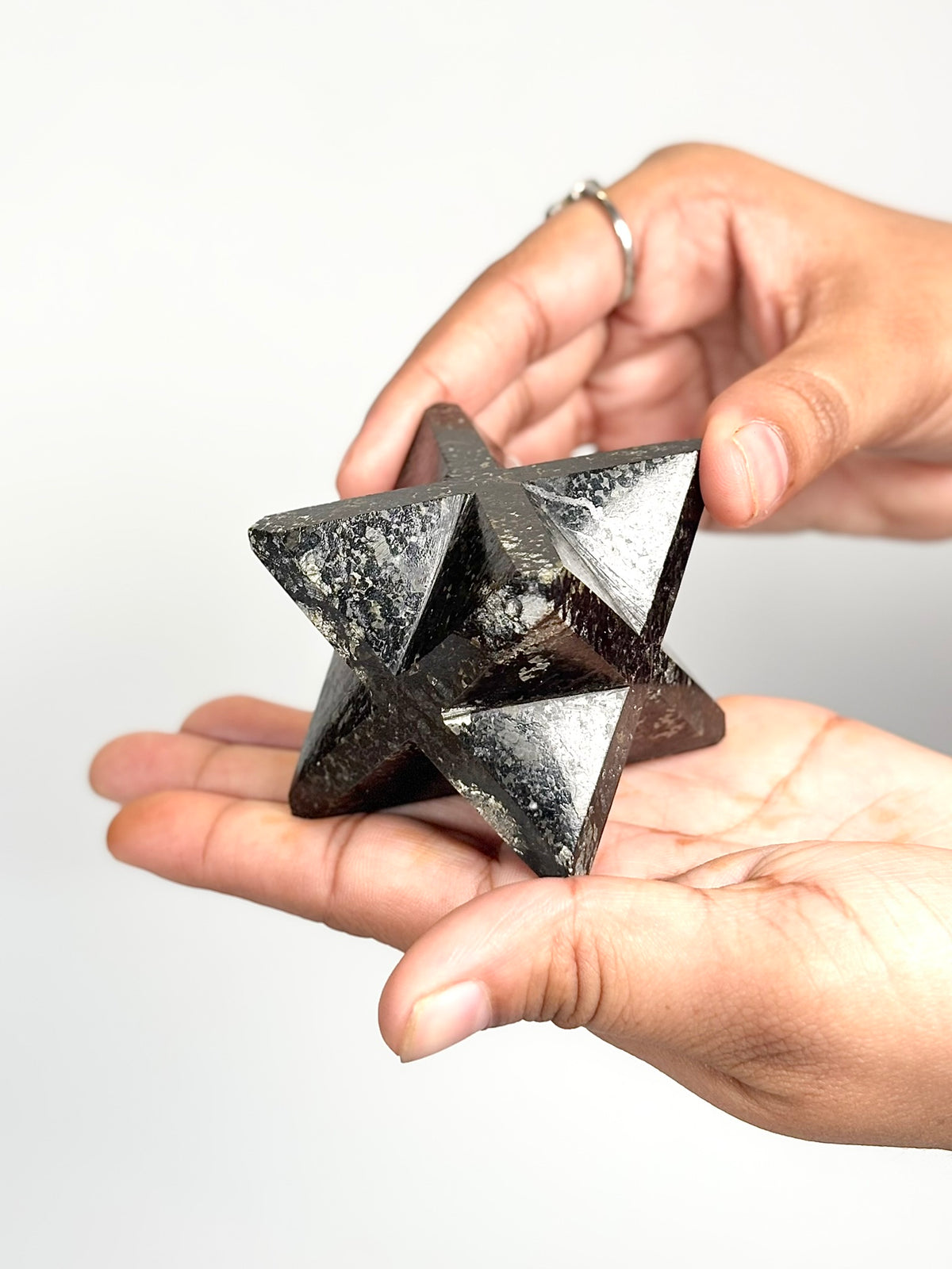 Nuummite Large-Size Merkaba Star