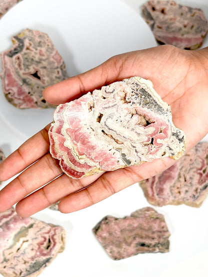 Natural Rhodochrosite Crystal Medium Slice