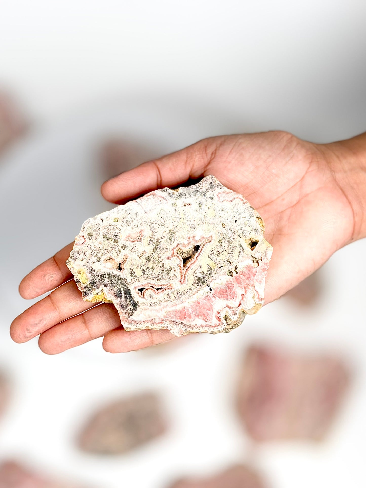 Natural Rhodochrosite Crystal Medium Slice