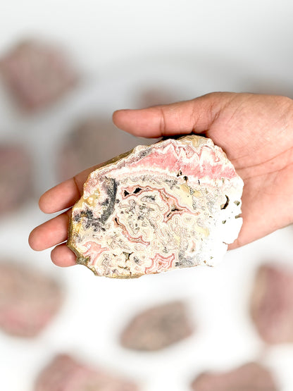 Natural Rhodochrosite Crystal Medium Slice