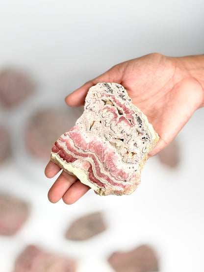 Natural Rhodochrosite Crystal Medium Slice