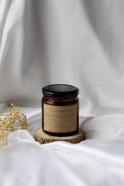 Citronella Soy Essential Oil Candle Set Of 2