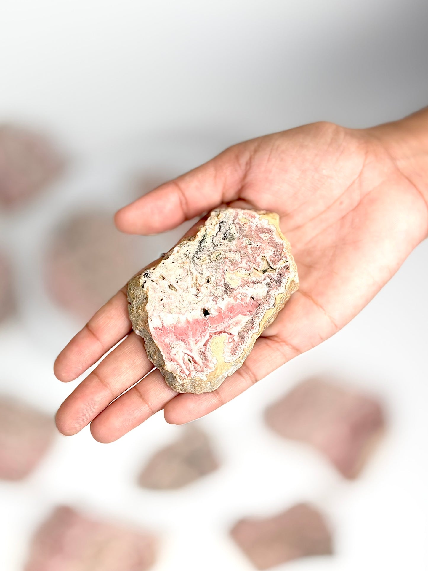 Natural Rhodochrosite Crystal Medium Slice