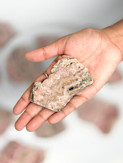 Natural Rhodochrosite Crystal Medium Slice
