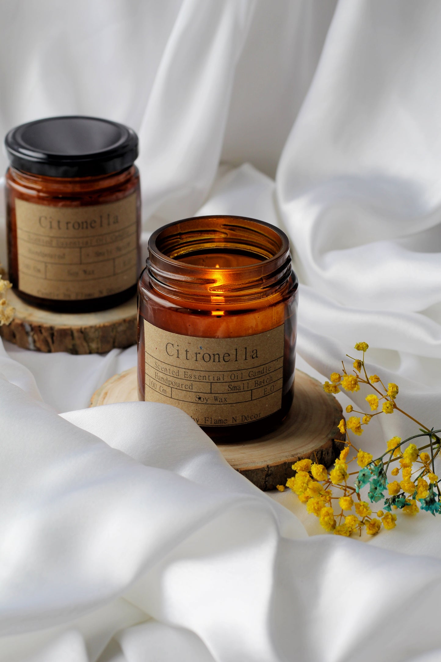 Citronella Soy Essential Oil Candle Set Of 2