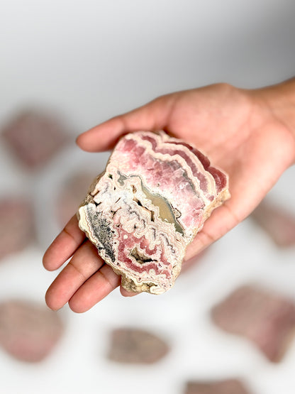 Natural Rhodochrosite Crystal Medium Slice