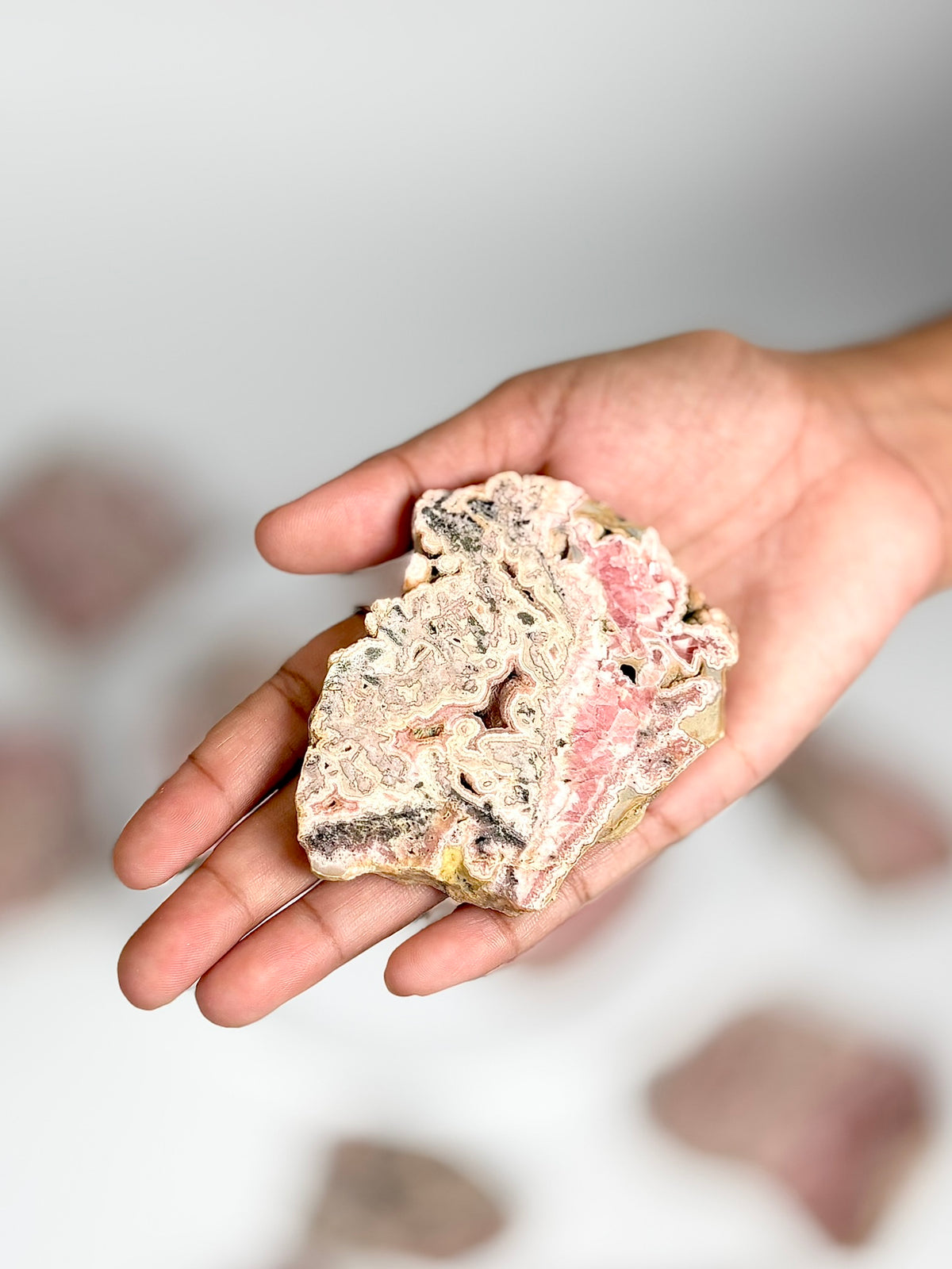 Natural Rhodochrosite Crystal Medium Slice