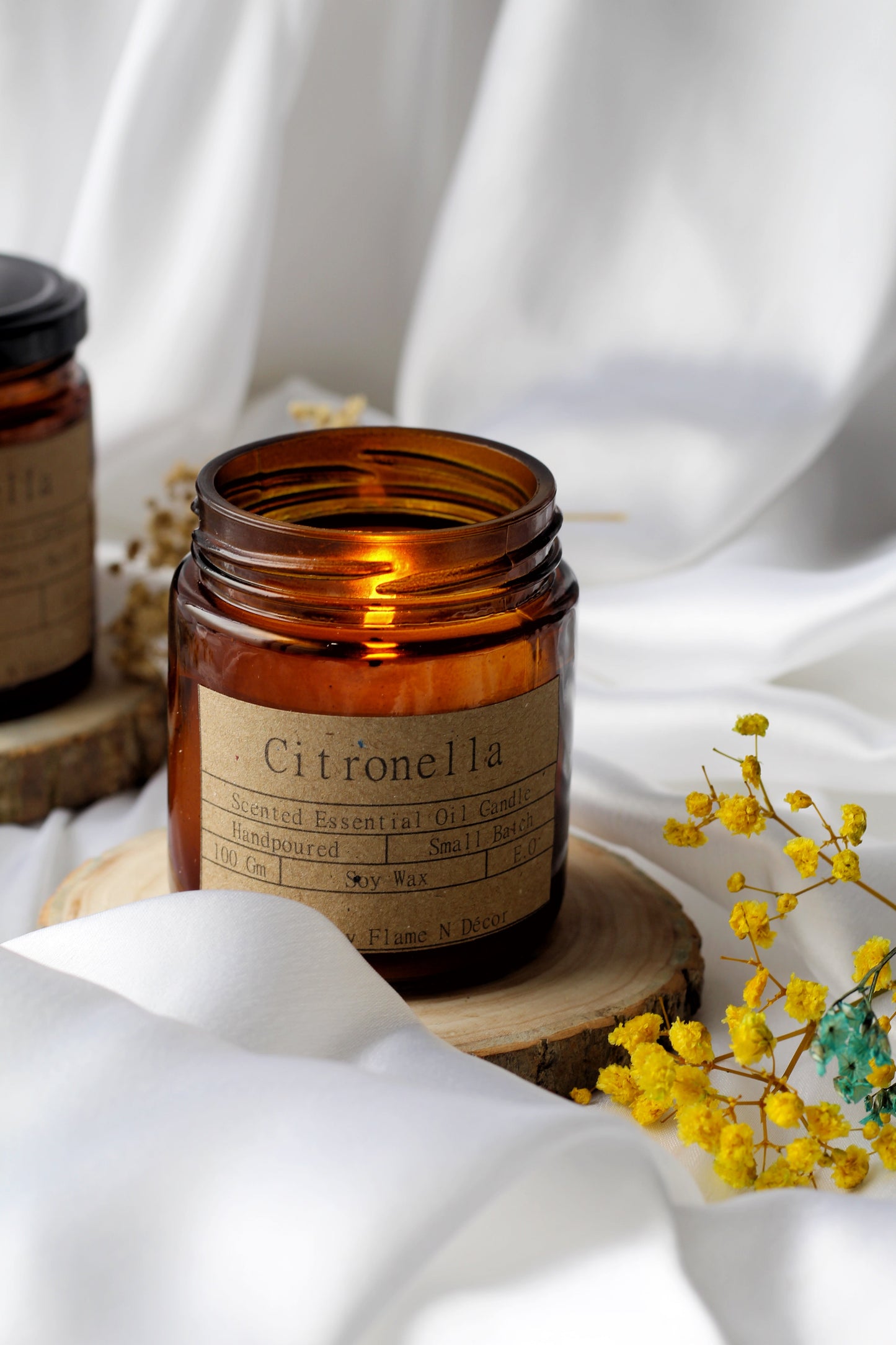 Citronella Soy Essential Oil Candle Set Of 2