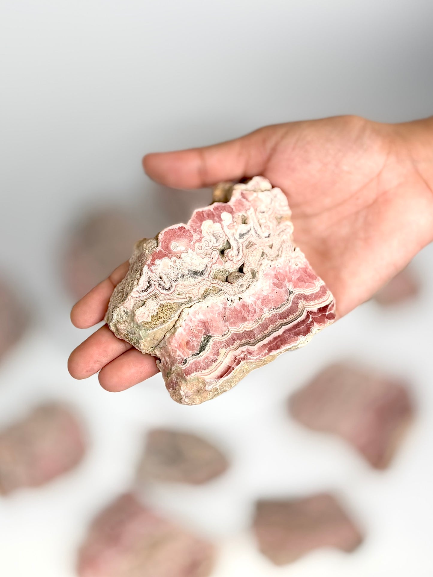 Natural Rhodochrosite Crystal Medium Slice