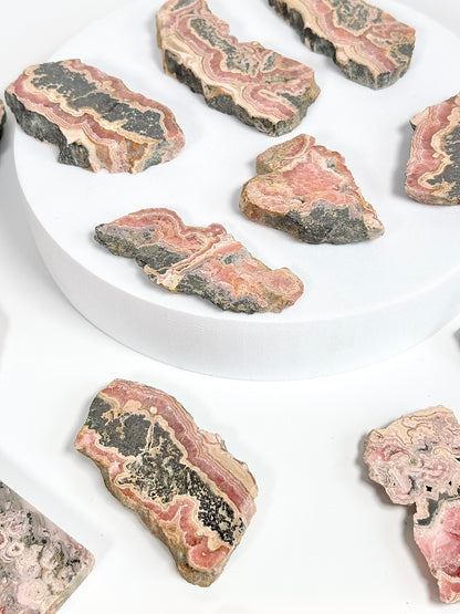 Natural Rhodochrosite Crystal Small Slice