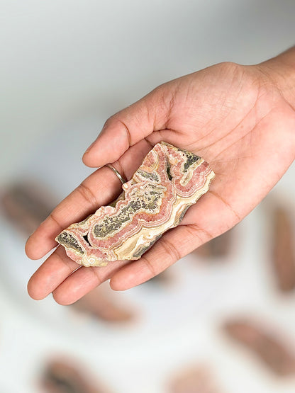 Natural Rhodochrosite Crystal Small Slice