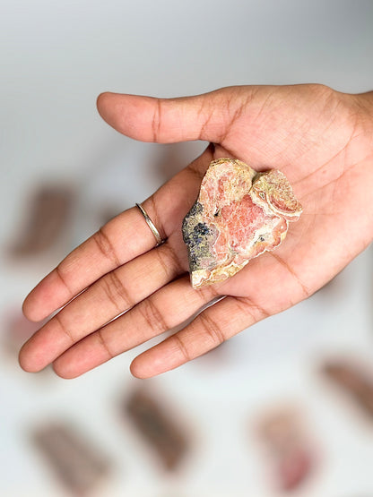 Natural Rhodochrosite Crystal Small Slice