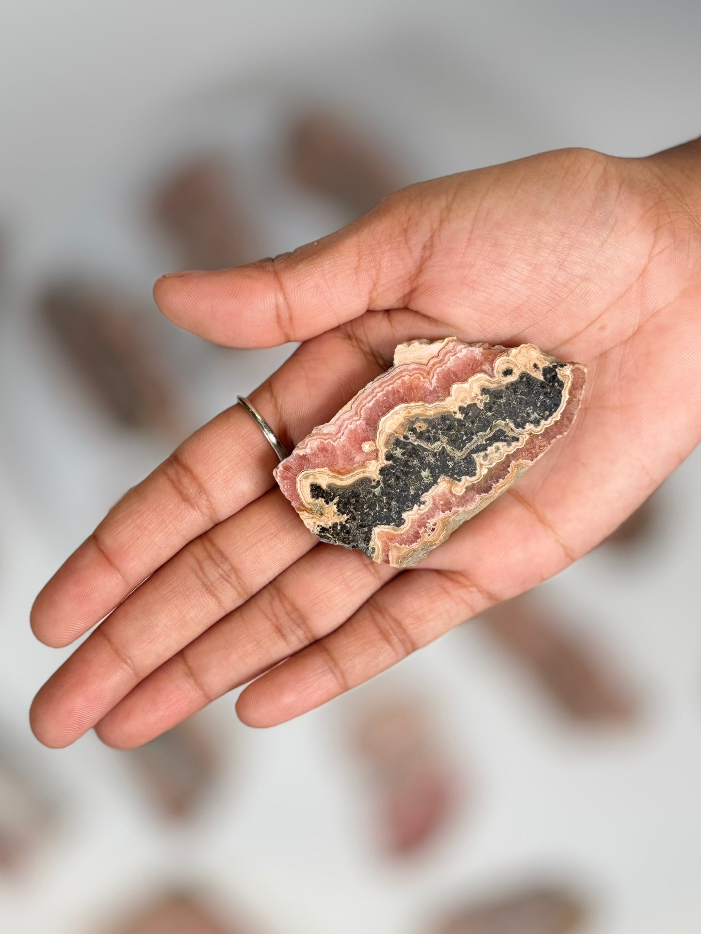 Natural Rhodochrosite Crystal Small Slice