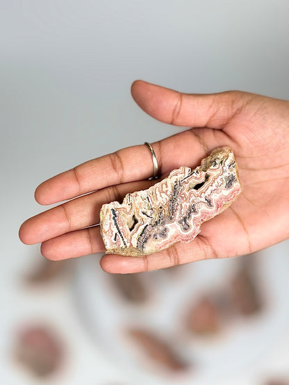 Natural Rhodochrosite Crystal Small Slice