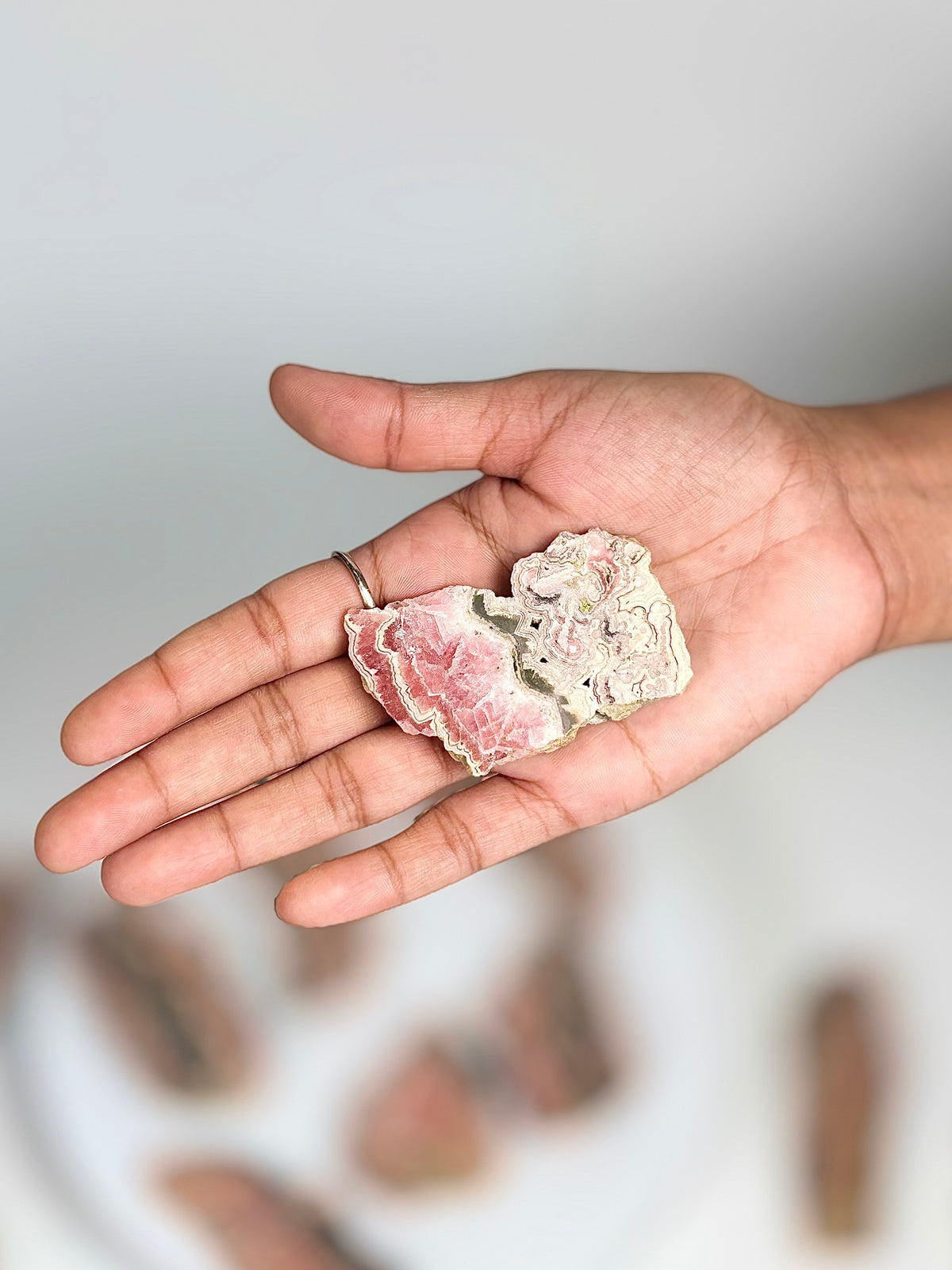 Natural Rhodochrosite Crystal Small Slice