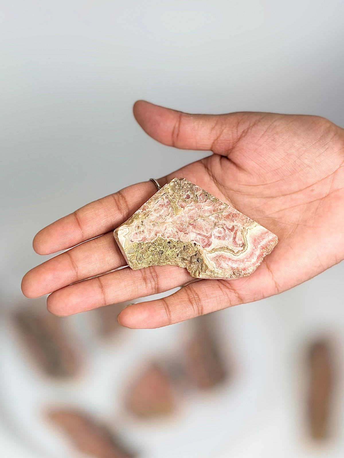 Natural Rhodochrosite Crystal Small Slice