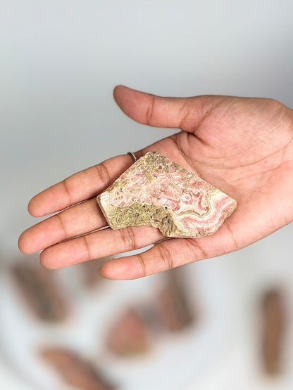 Natural Rhodochrosite Crystal Small Slice