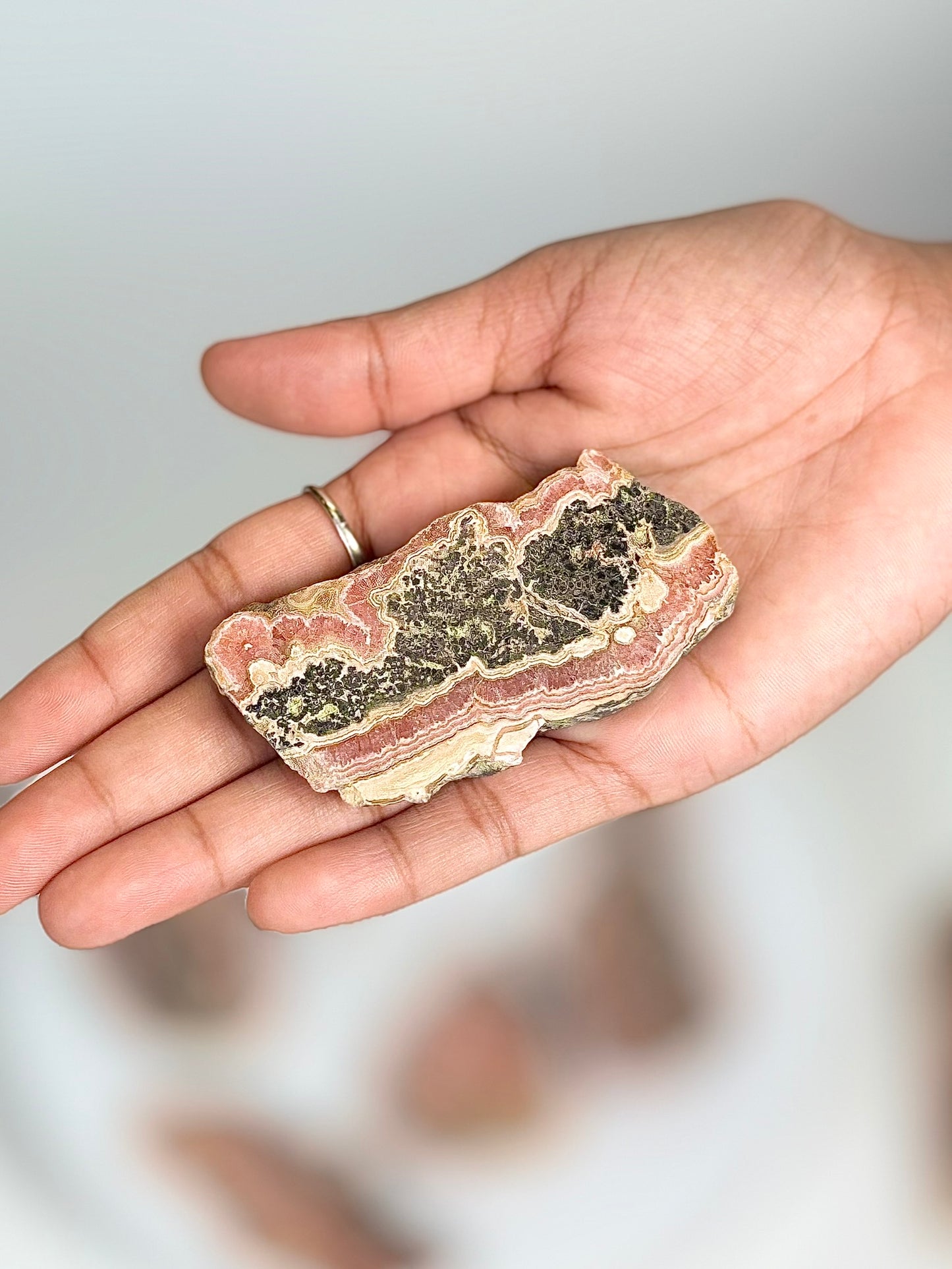 Natural Rhodochrosite Crystal Small Slice