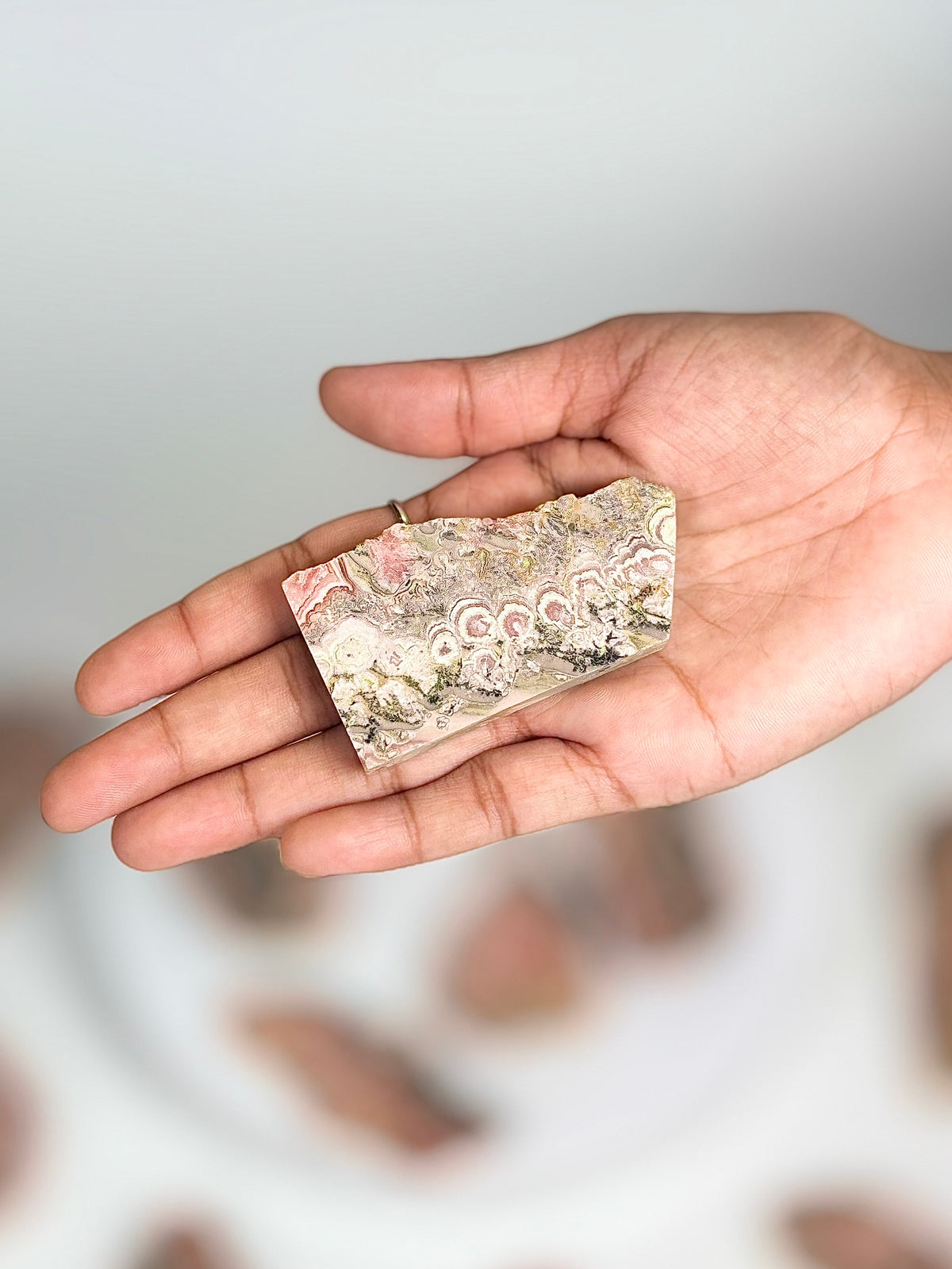 Natural Rhodochrosite Crystal Small Slice
