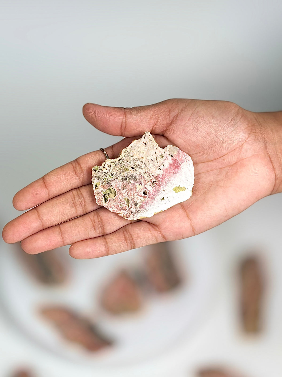 Natural Rhodochrosite Crystal Small Slice