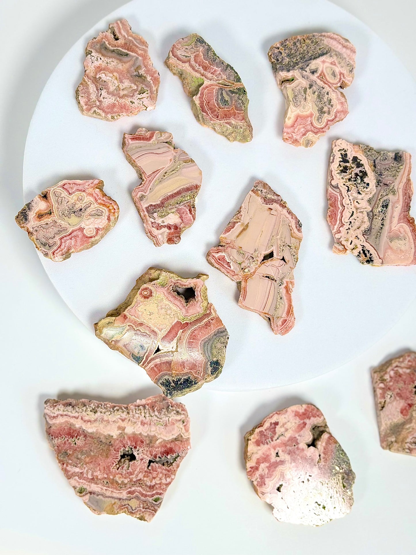Natural Rhodochrosite Crystal Extra Small Slice